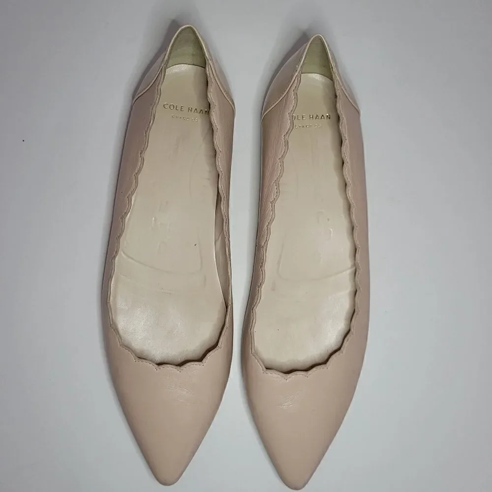 Alice Scalloped Skimmer Flat, Froth/Patent